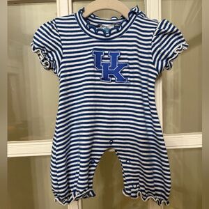 University of Kentucky Striped Blue and White Romper